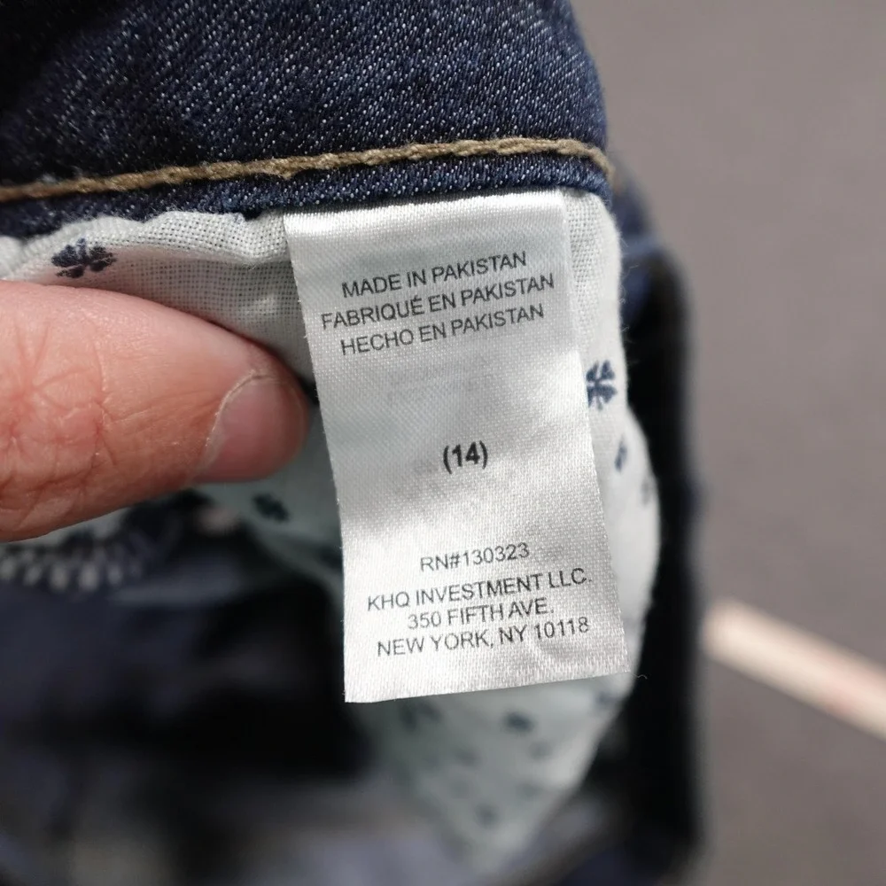 Lucky Brand Shorts Girls 14 Blue Denim Riley Short Cutoff Distressed 3 Inseam